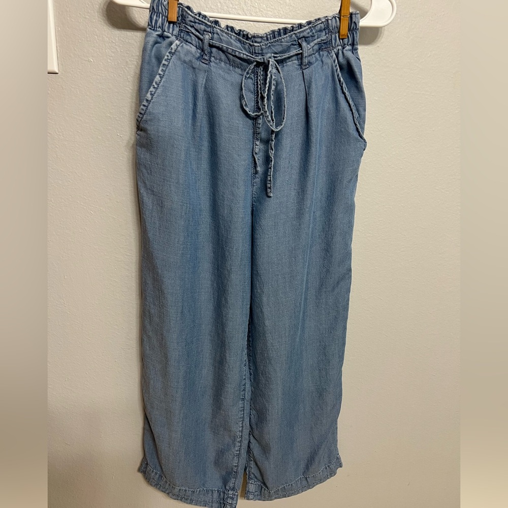 Women's Light Blue Drawstring American Eagle Jeans